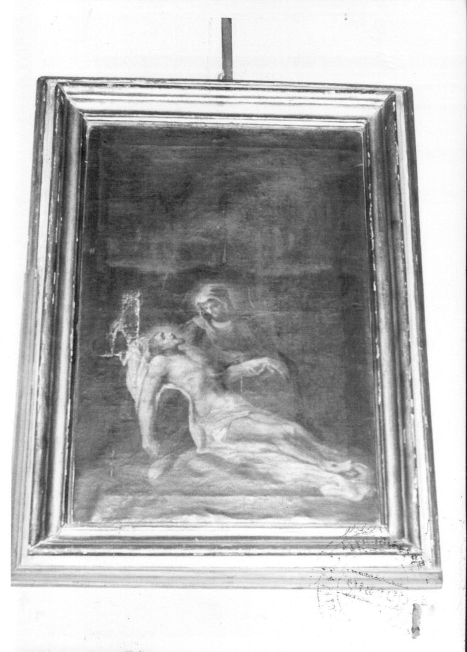 stazione XIV: Gesù deposto nel sepolcro (Via Crucis, elemento d'insieme) di Bertuzzi Nicola detto Anconitano (attribuito) (seconda metà sec. XVIII)