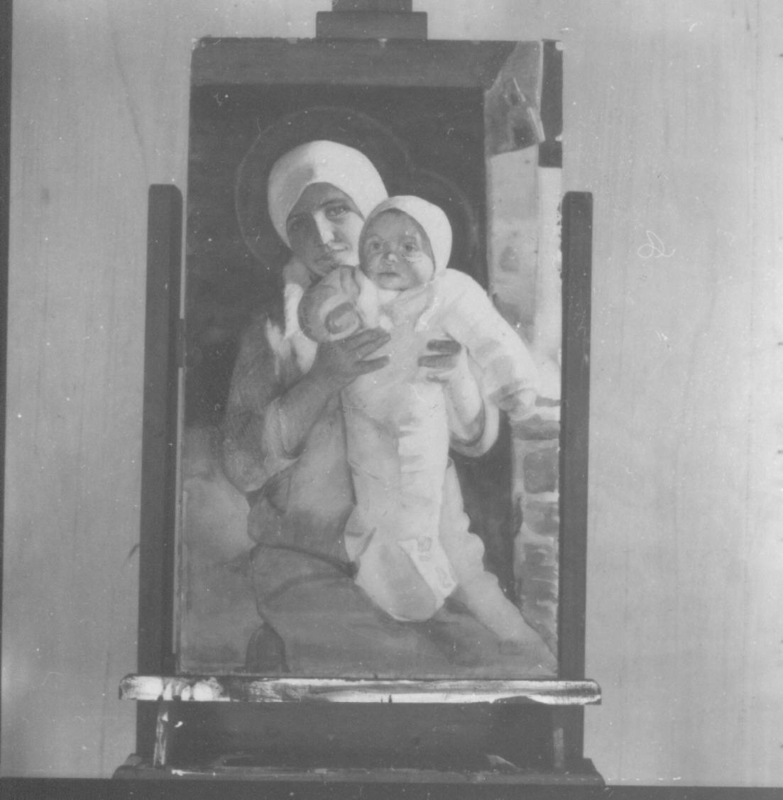 Madonna con Bambino (disegno, opera isolata) di Peruzzi Cesare (sec. XX)