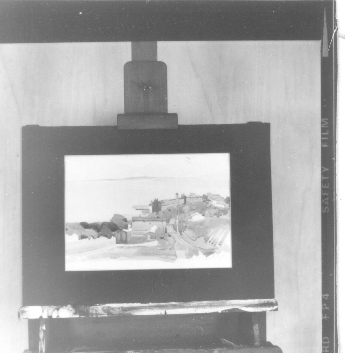 paesaggio lacustre (disegno, opera isolata) di Bartella Luciana (sec. XX)