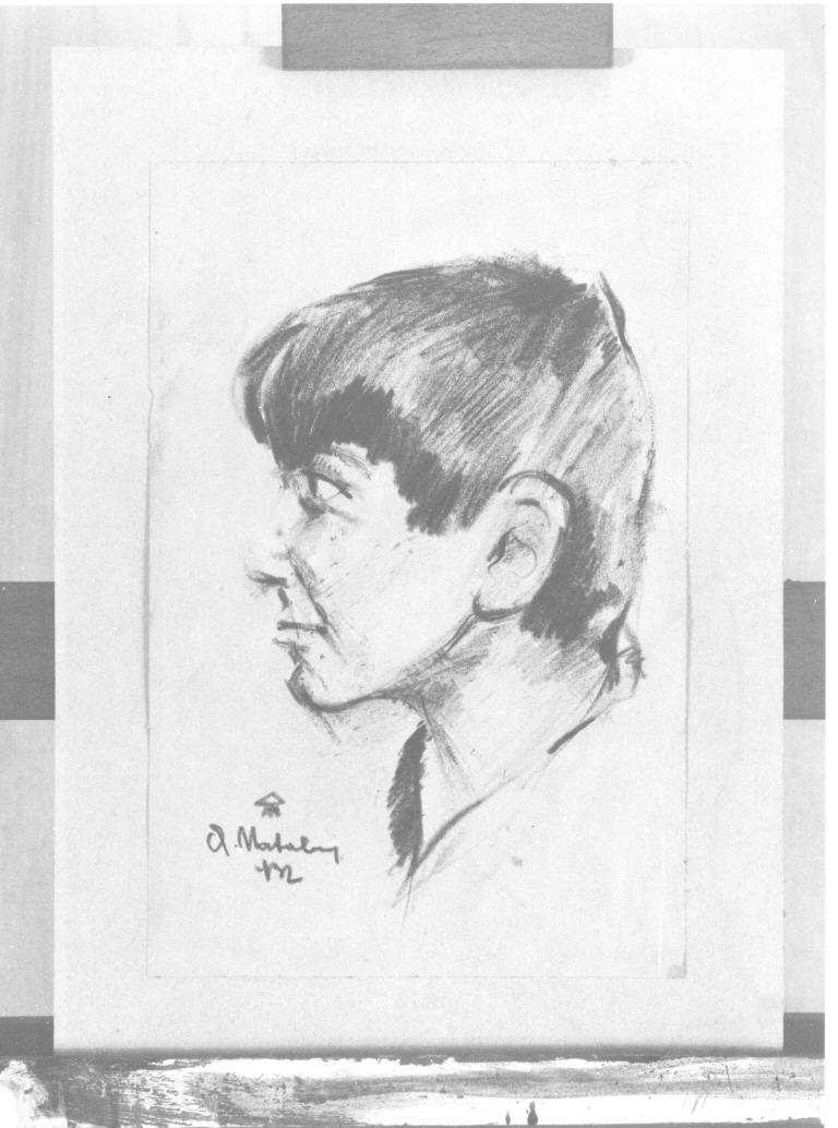 ritratto di bambino (disegno, opera isolata) di Natalini Adolfo (attribuito) (sec. XX)