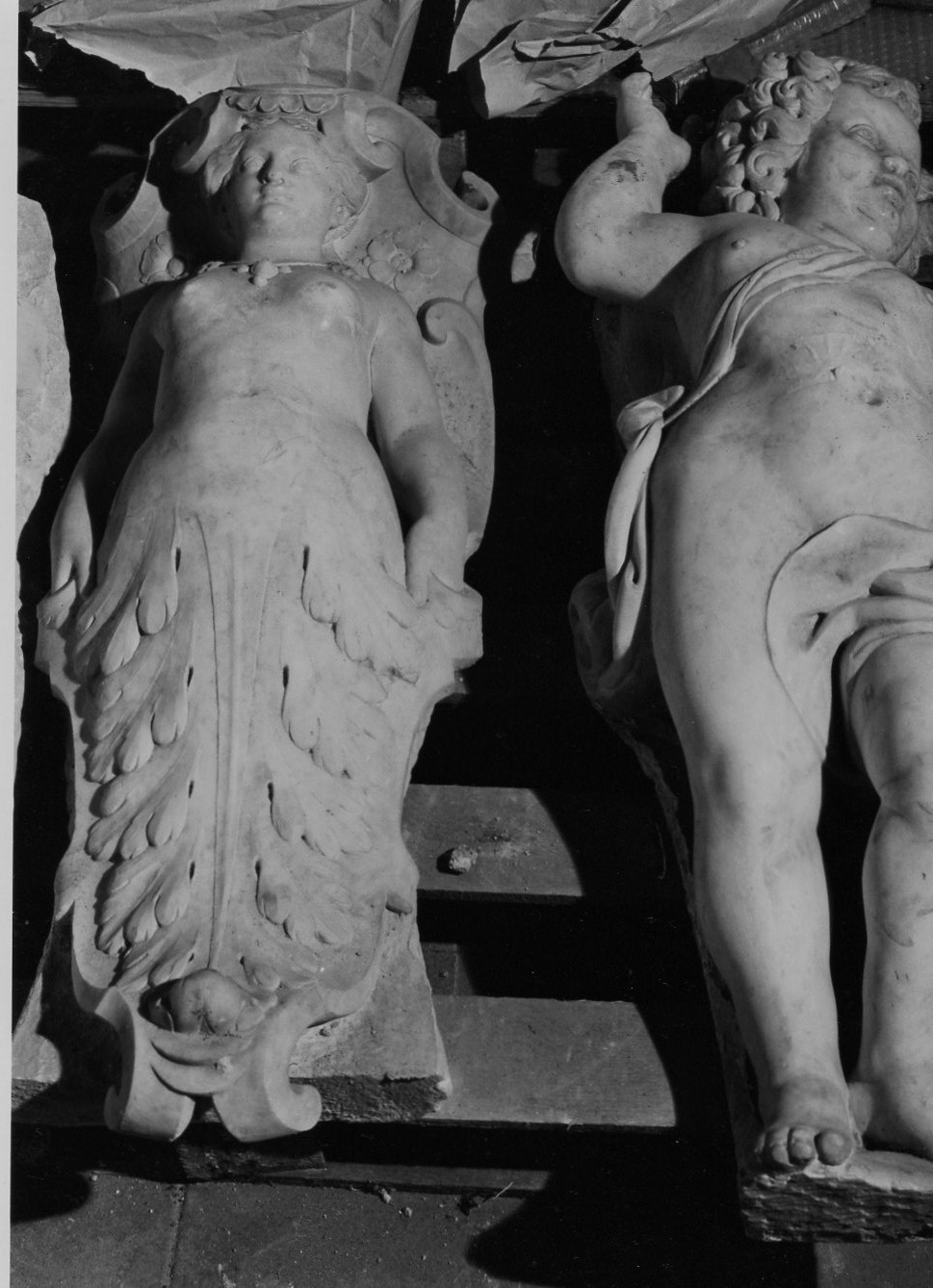 angelo (scultura, opera isolata) di Mercanti Gabriele (attribuito) (sec. XVII)