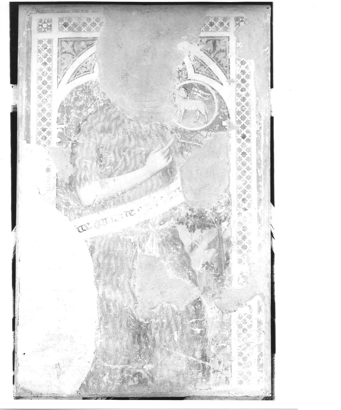 San Giovanni Battista (dipinto, frammento) - di difficile identificazione (sec. XIV)