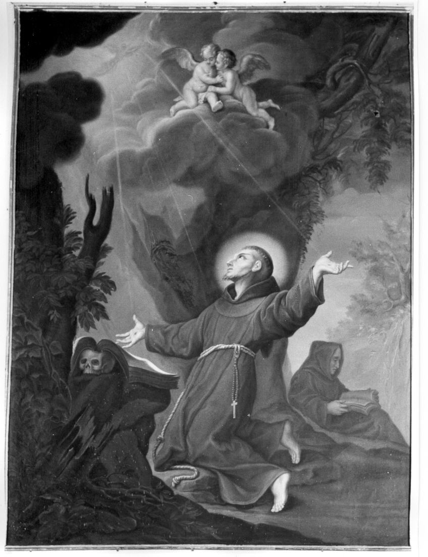 San Francesco d'Assisi riceve le stimmate (dipinto) - ambito italiano (sec. XVIII)