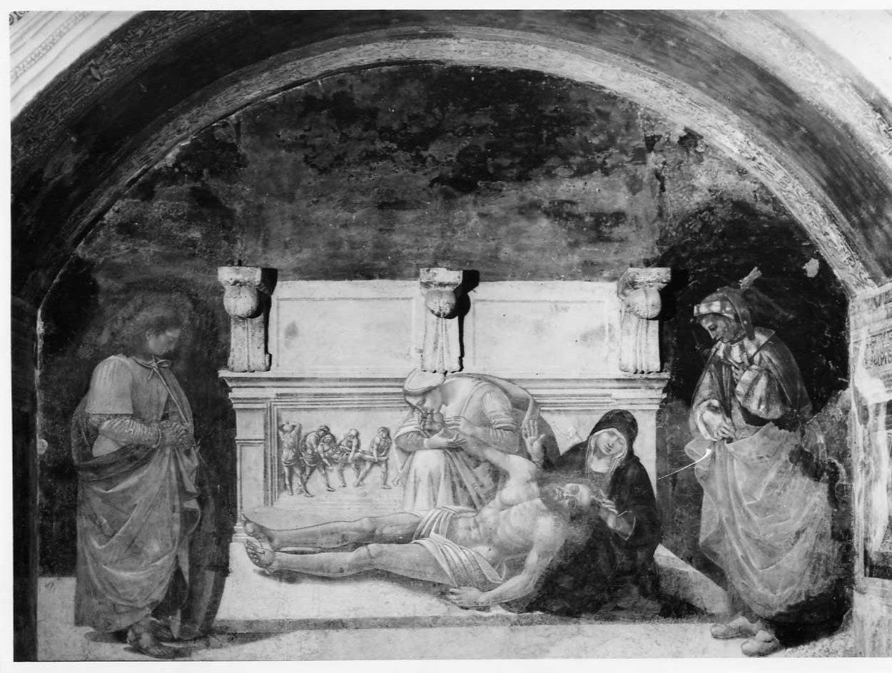 compianto sul Cristo morto (dipinto, complesso decorativo) di Signorelli Luca (e aiuti) (sec. XVI)