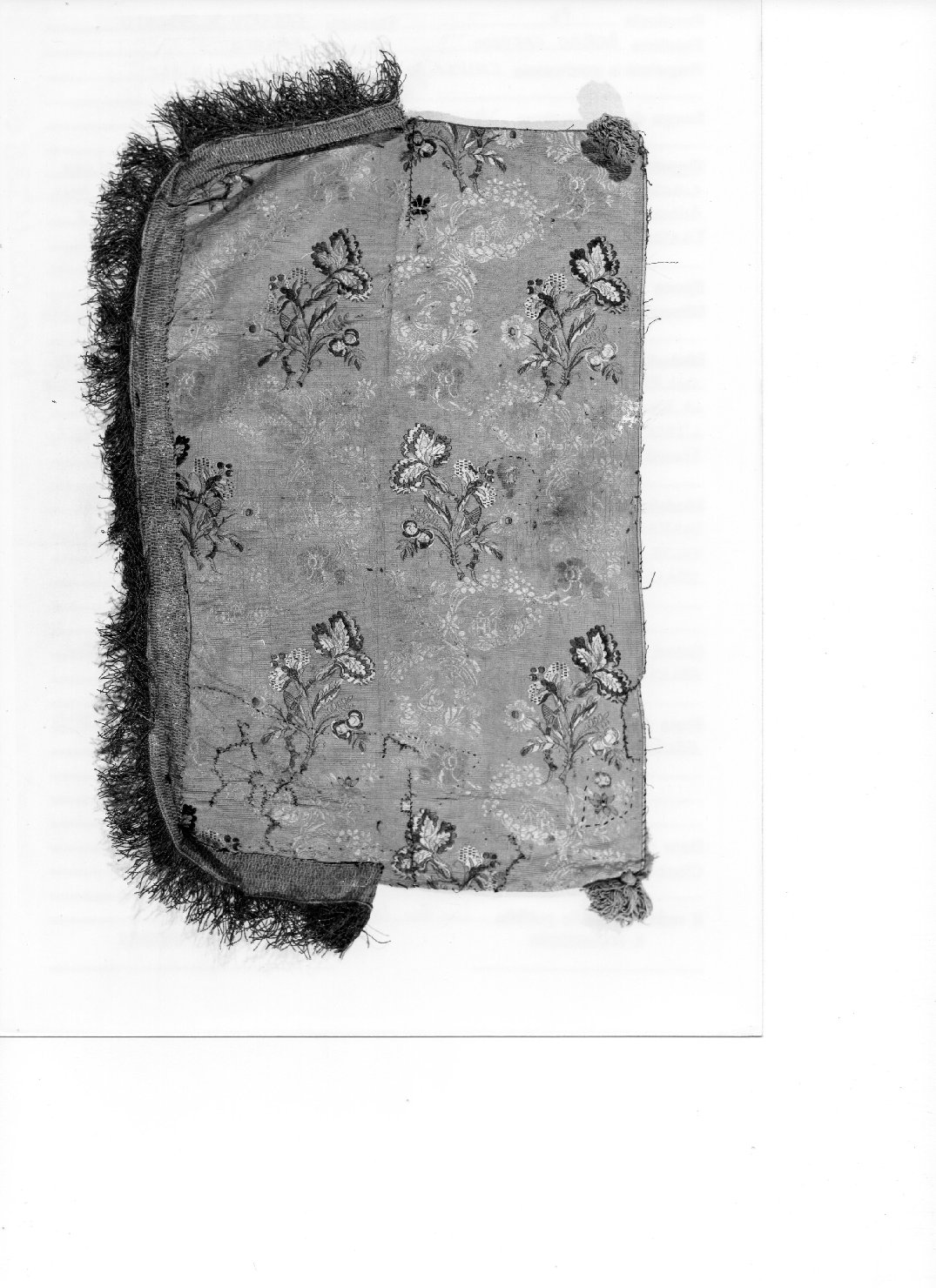 fodera di cuscino, frammento - manifattura italiana (seconda metà sec. XVIII)