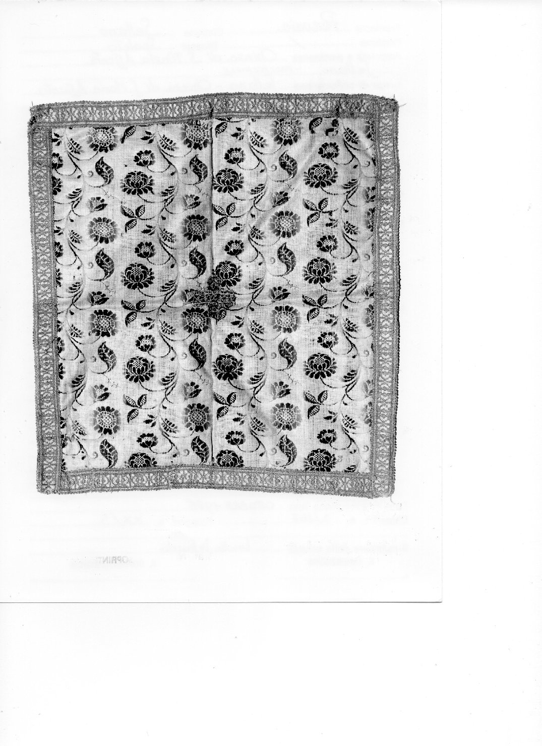 velo di calice, opera isolata - manifattura italiana (seconda metà sec. XVIII)