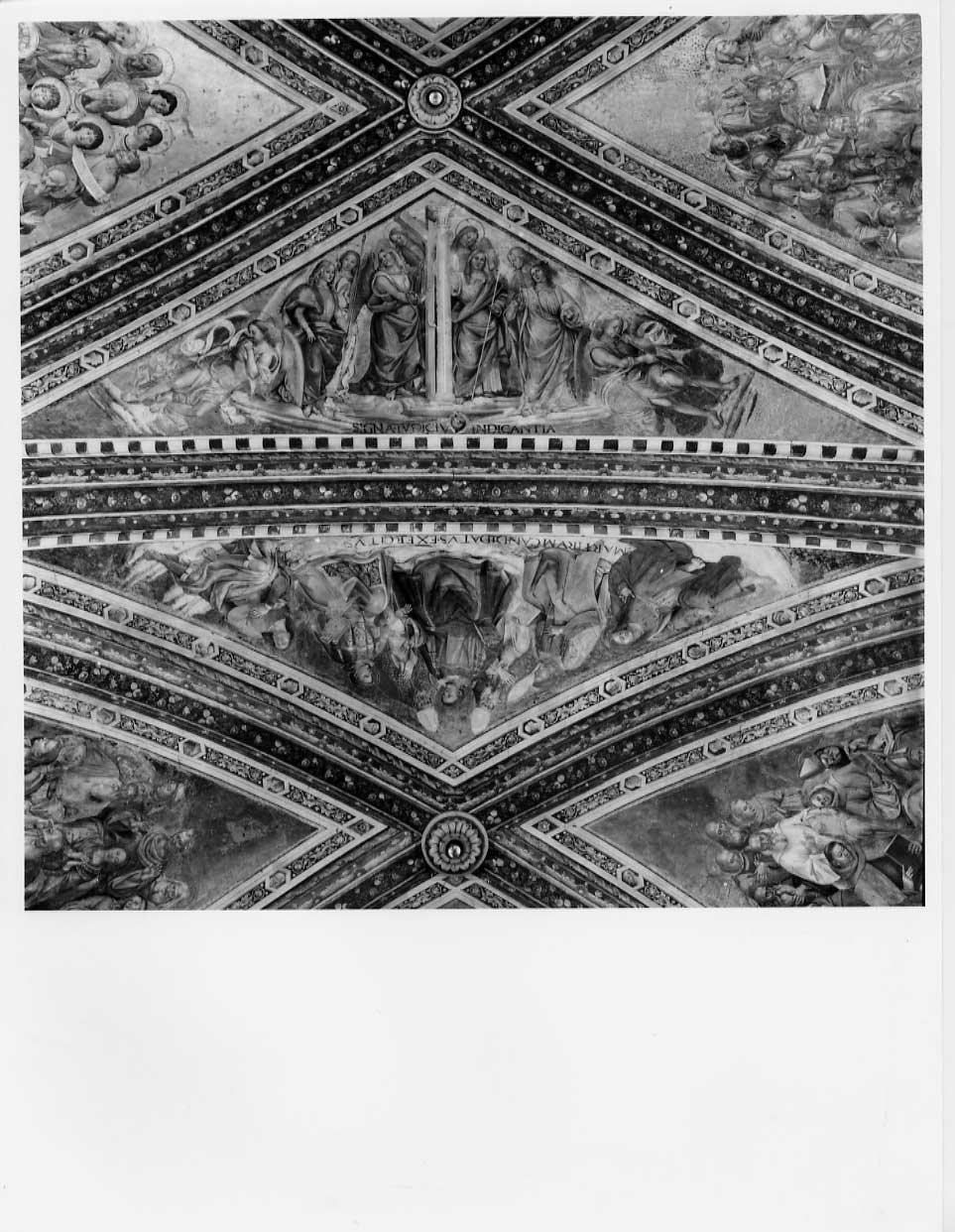 angeli con i simboli della passione (dipinto, complesso decorativo) di Signorelli Luca (attribuito) (fine sec. XV)