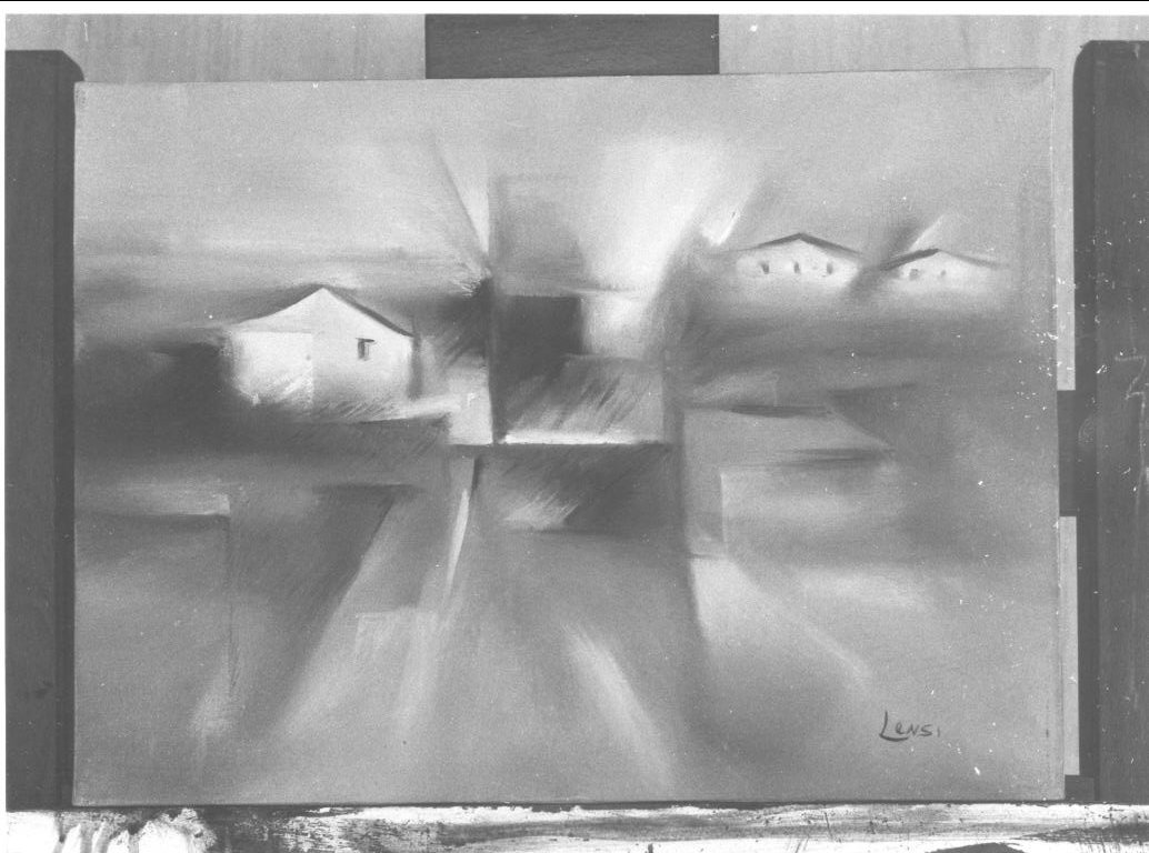 paesaggio (dipinto) di Sensi Adriana (sec. XX)