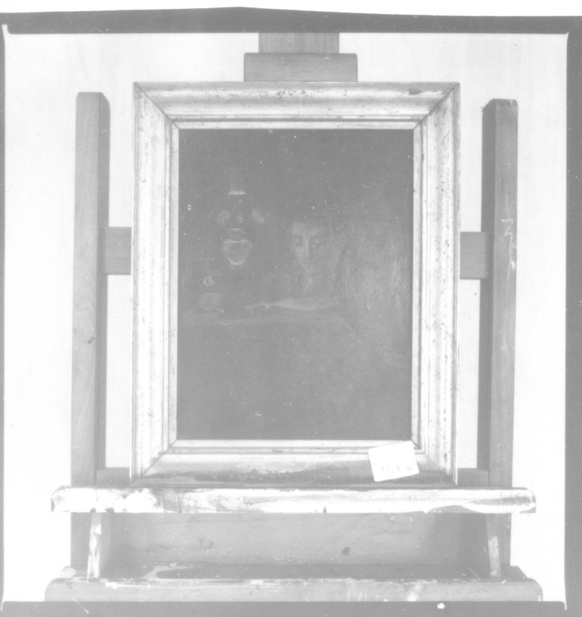 giovane che legge al lume di una lampada (dipinto, opera isolata) - ambito italiano (seconda metà sec. XIX)