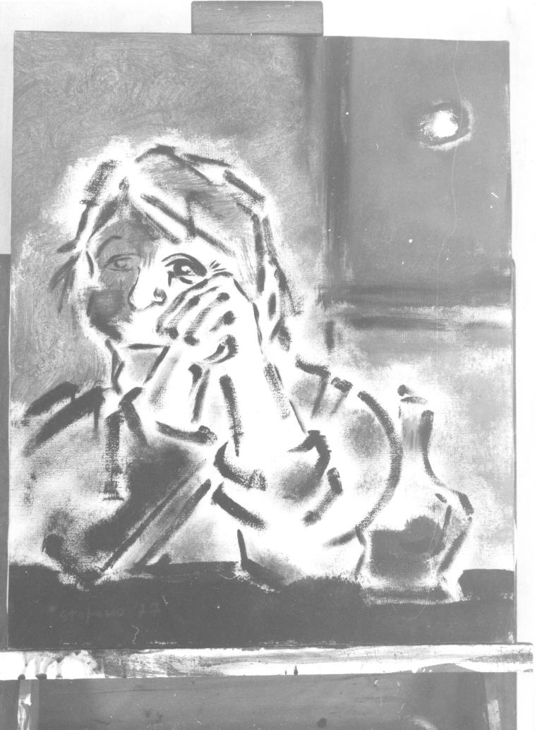 Figura, figura maschile (dipinto, opera isolata) di Casciarri Stefano (sec. XX)