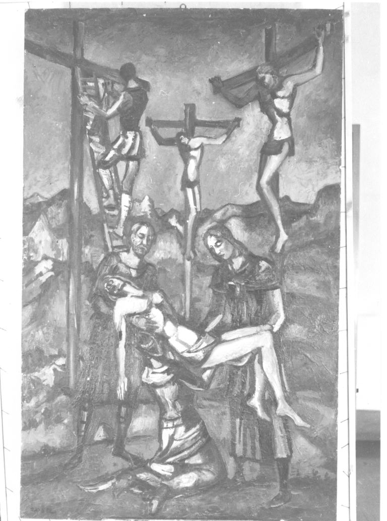 Deposizione, deposizione di Cristo dalla croce (dipinto, elemento d'insieme) di Costi Raffaele (sec. XX)