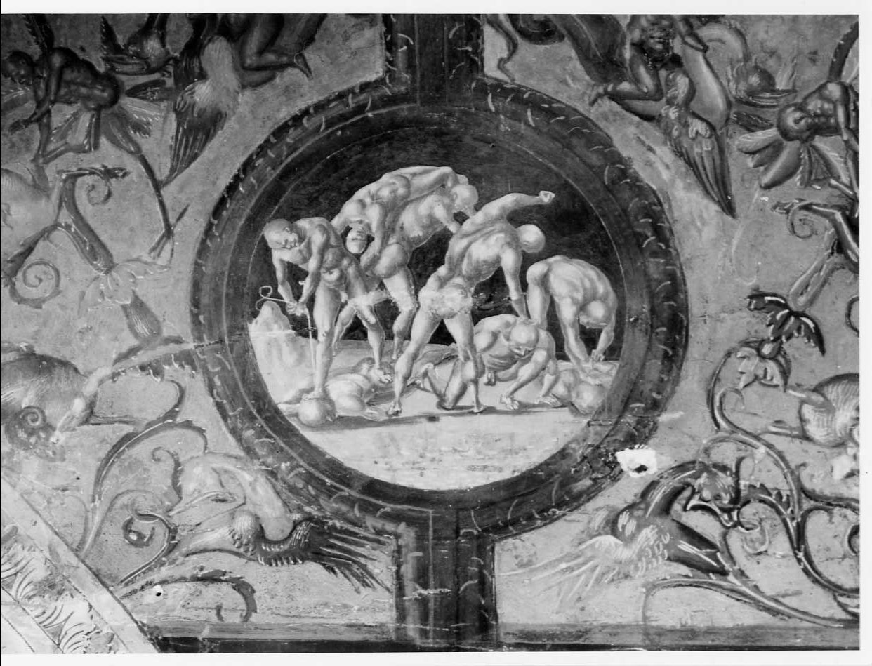 L'eccidio dei pompeiani (dipinto, complesso decorativo) di Signorelli Luca (e aiuti) (sec. XVI)