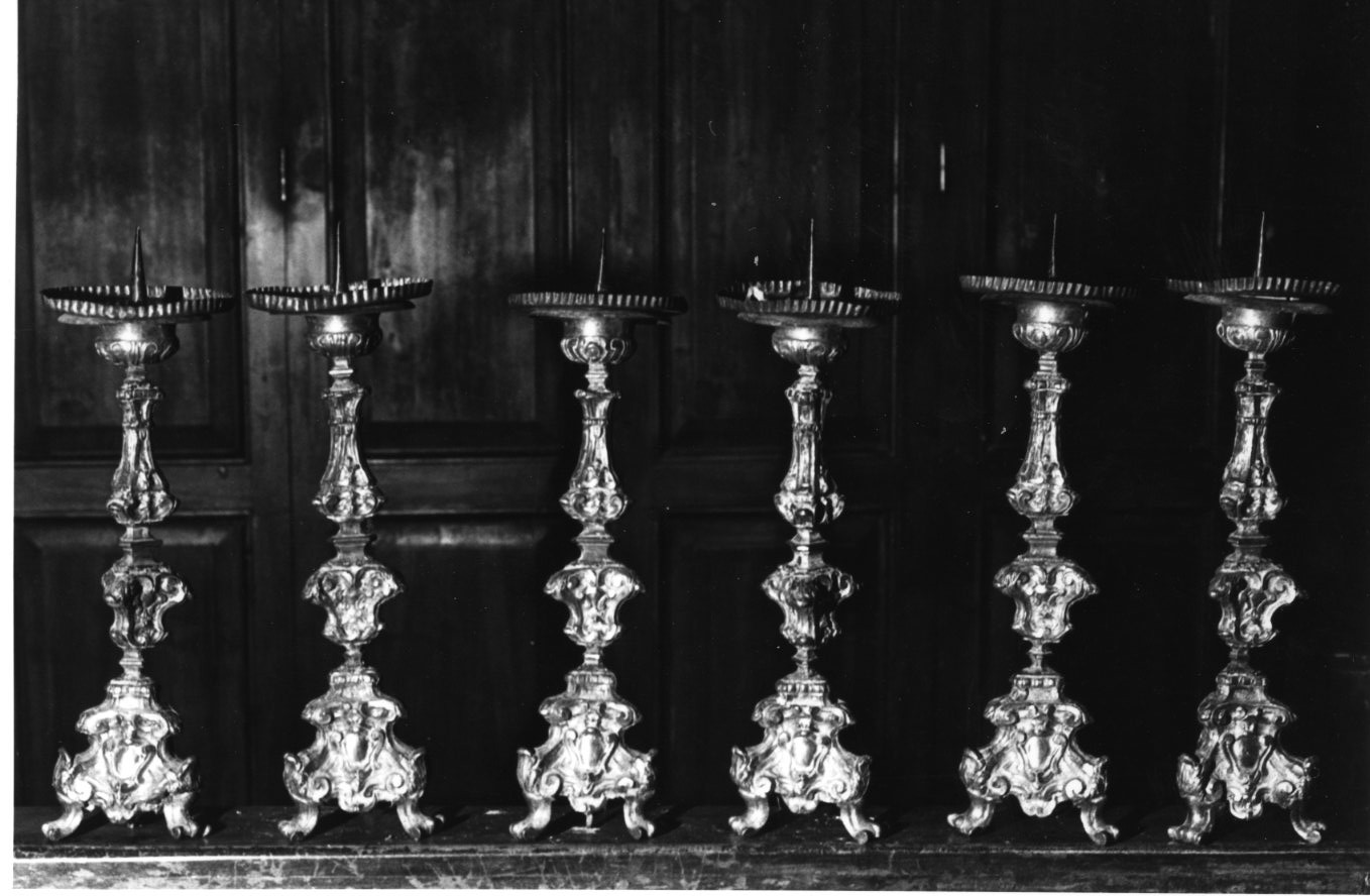 candeliere, serie - produzione romana (sec. XVIII)