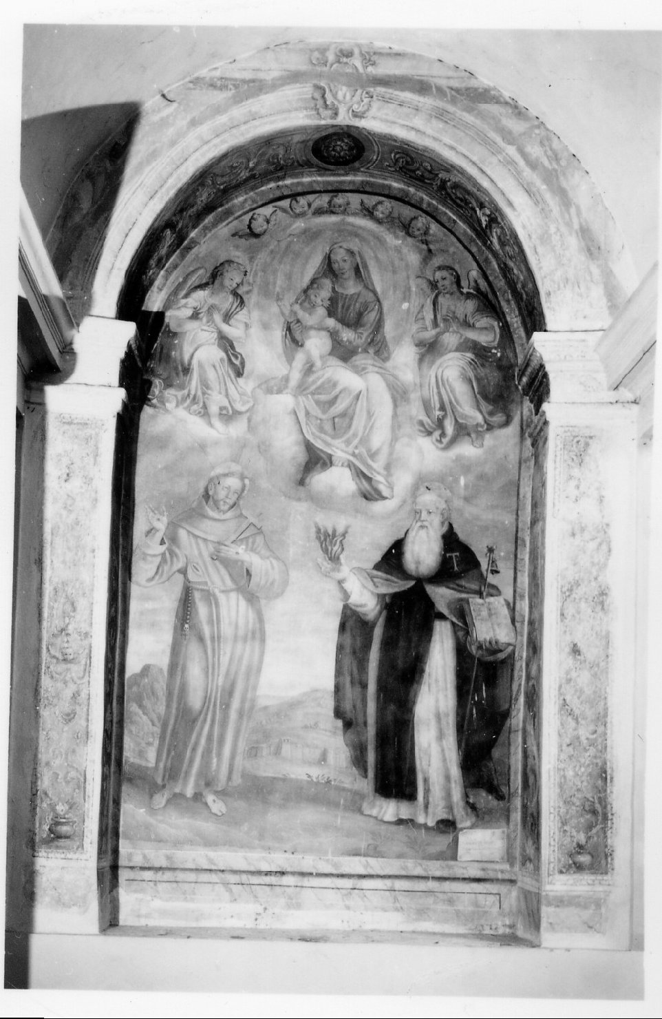 Madonna con Bambino tra angeli e Santi (dipinto, opera isolata) - ambito umbro (inizio sec. XVII)