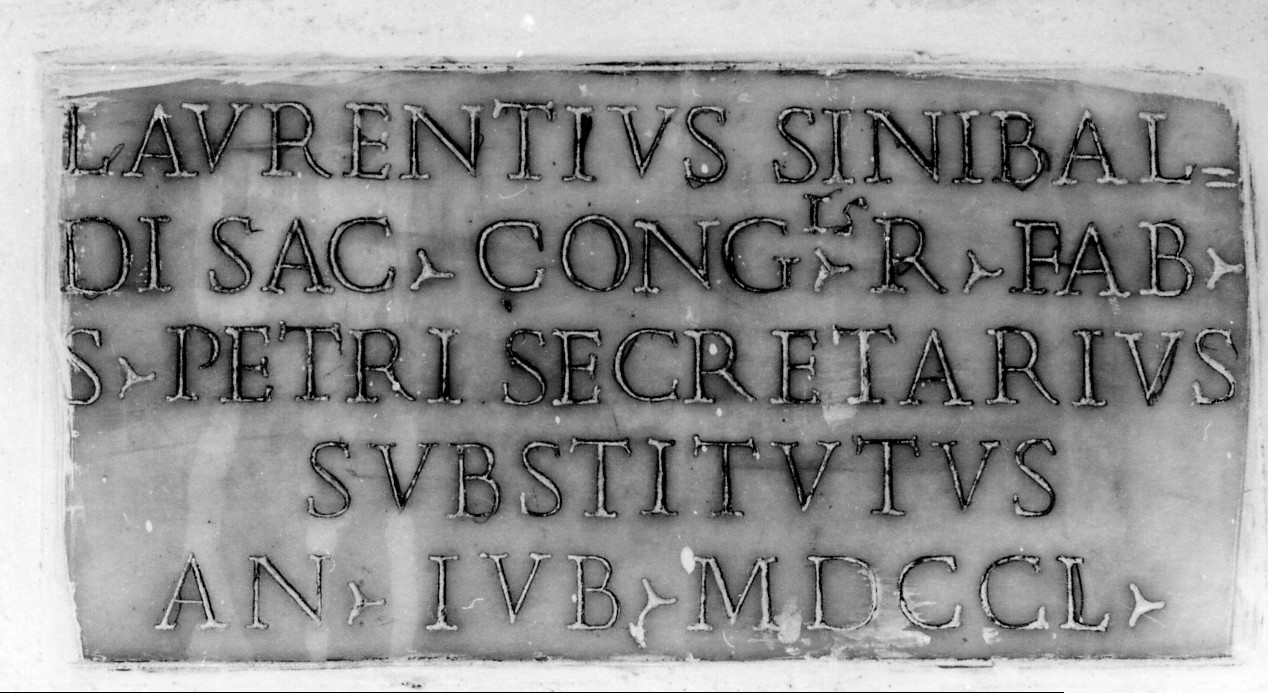 lapide commemorativa, opera isolata - produzione umbra (metà sec. XVIII)
