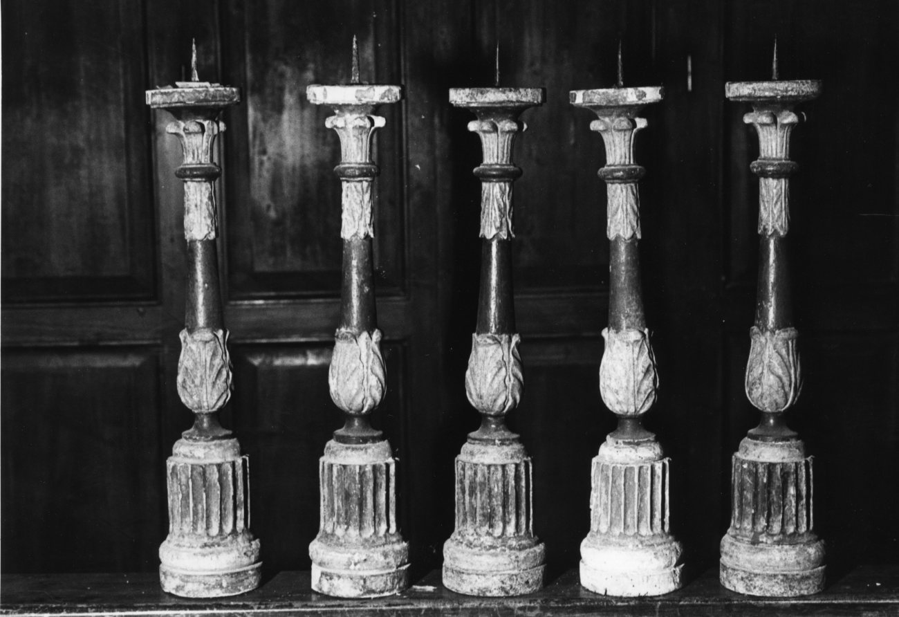 candeliere, serie - manifattura umbra (sec. XVIII)