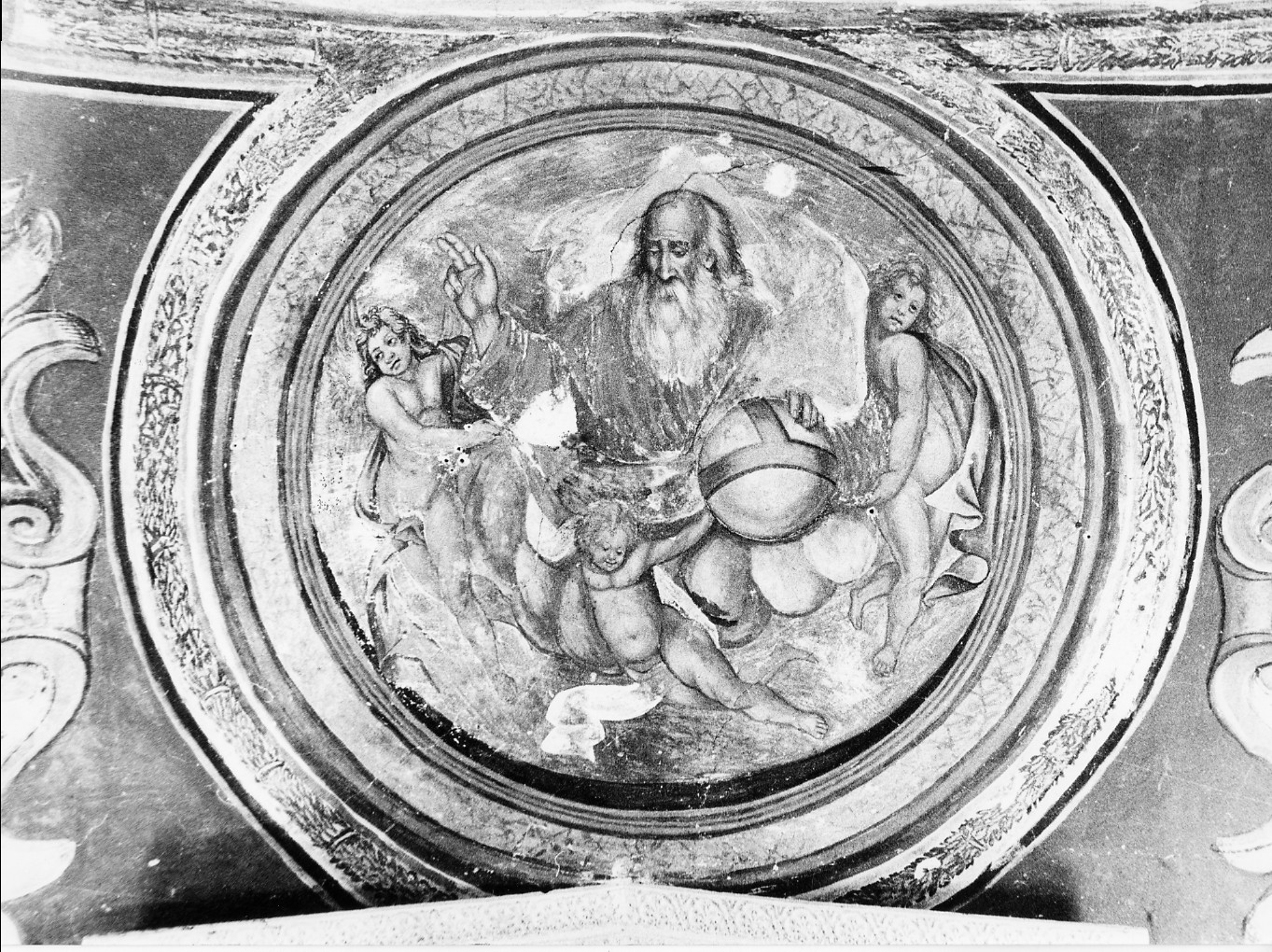 Dio Padre e cherubini (dipinto, opera isolata) - ambito umbro (secc. XVI/ XVII)