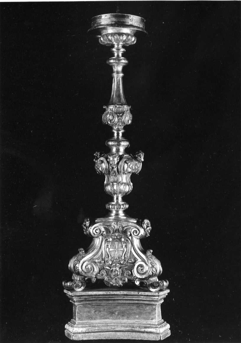 candeliere da chiesa, serie di Borgiani Michele (attribuito) (sec. XVIII)