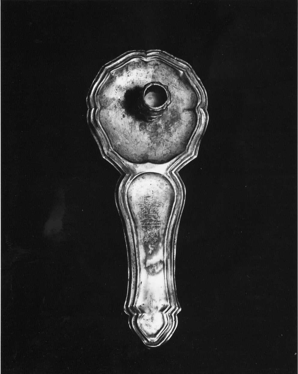 palmatoria, opera isolata - bottega italiana (fine/inizio secc. XVIII/ XIX)