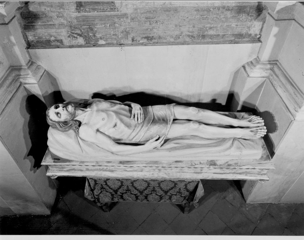 Cristo morto (scultura processionale) di Stuflesser Giuseppe (bottega) (sec. XX)