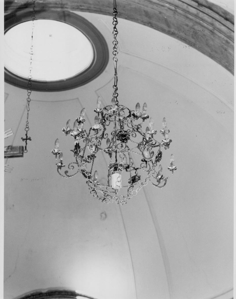 lampadario da chiesa, serie - bottega umbra (sec. XX)