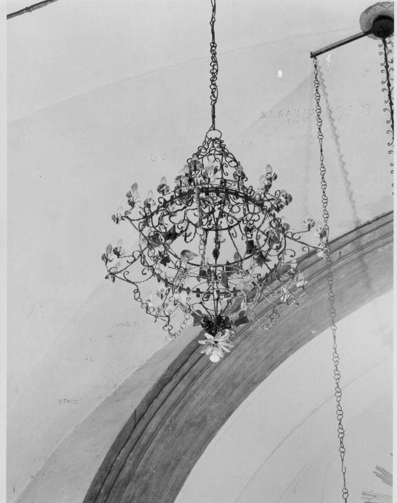 lampadario da chiesa - bottega umbra (sec. XX)