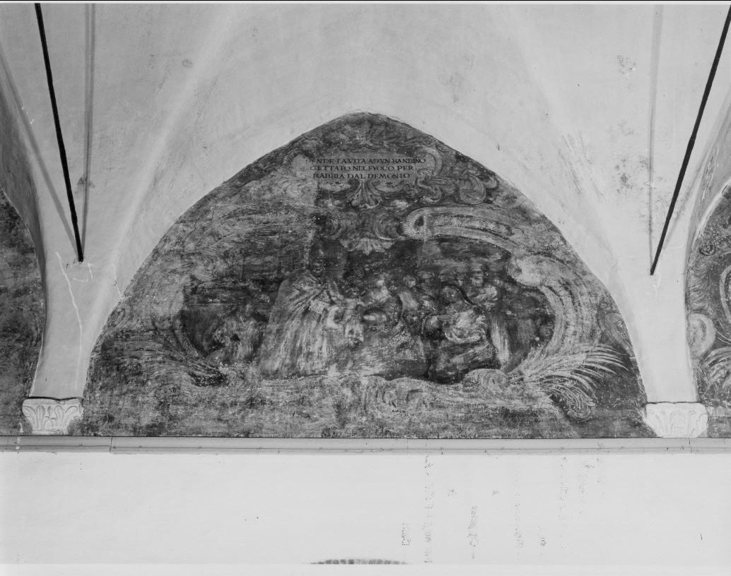 San Nicola di Bari salva la vita a un bambino (dipinto, elemento d'insieme) di Troppa Girolamo (cerchia) (seconda metà sec. XVII)