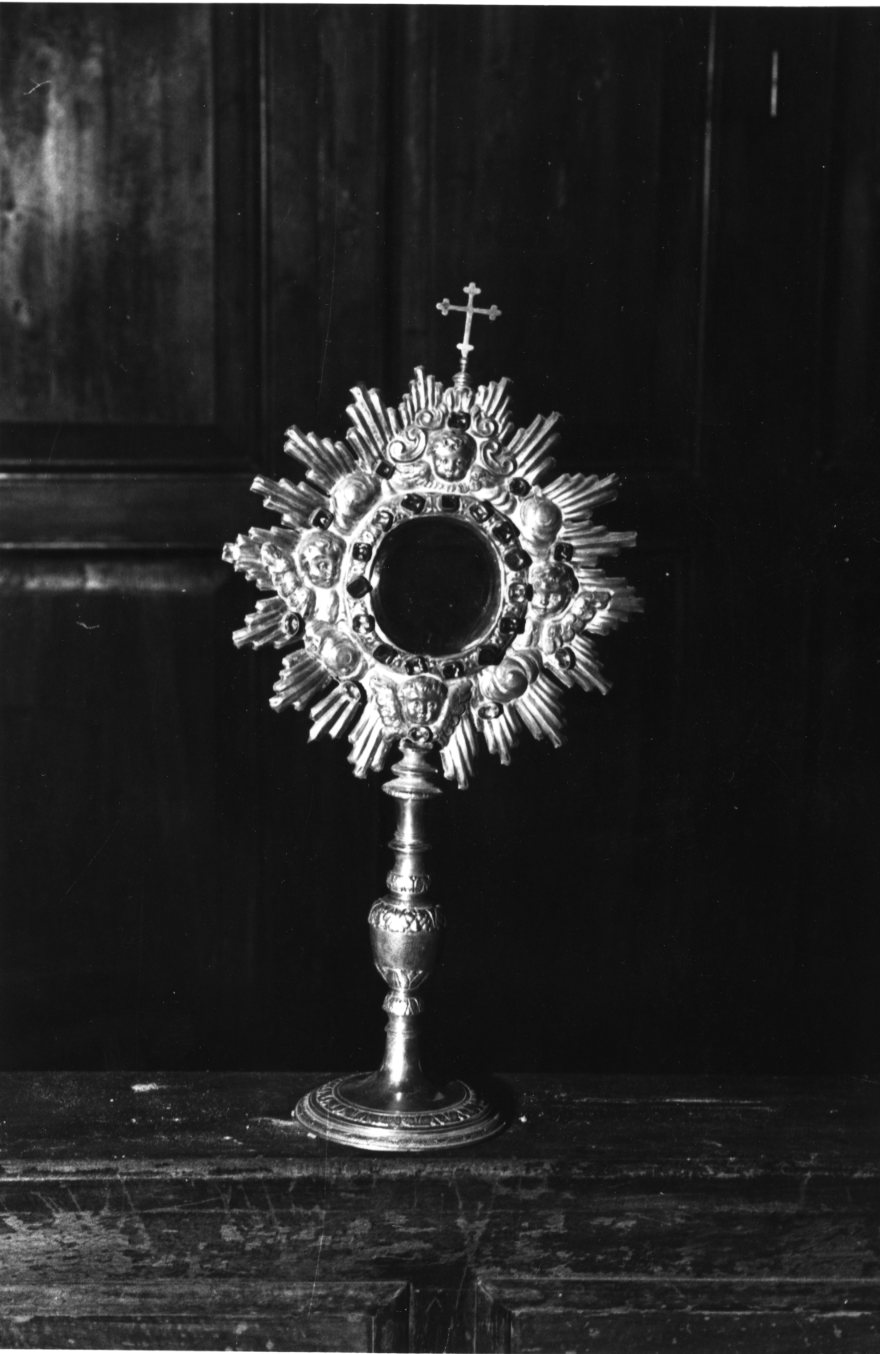 ostensorio - a raggiera, opera isolata - produzione umbra (sec. XVIII)