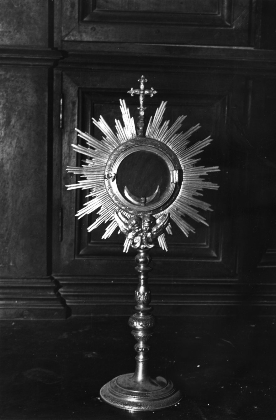 ostensorio - a raggiera, opera isolata - produzione romana (sec. XVIII)