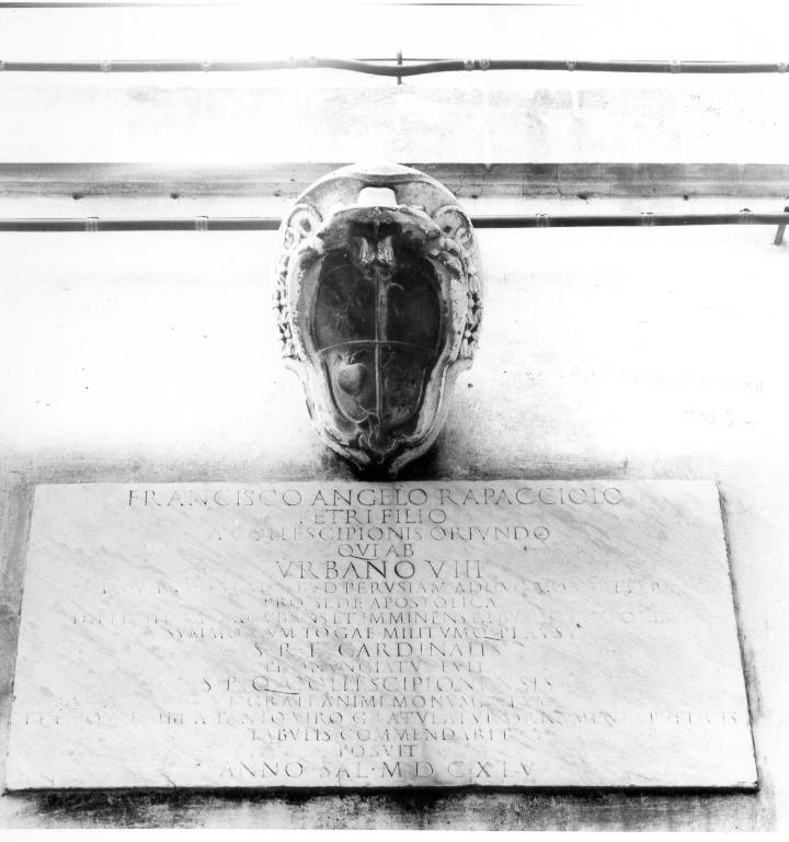 lapide commemorativa - bottega Italia centrale (sec. XVII)