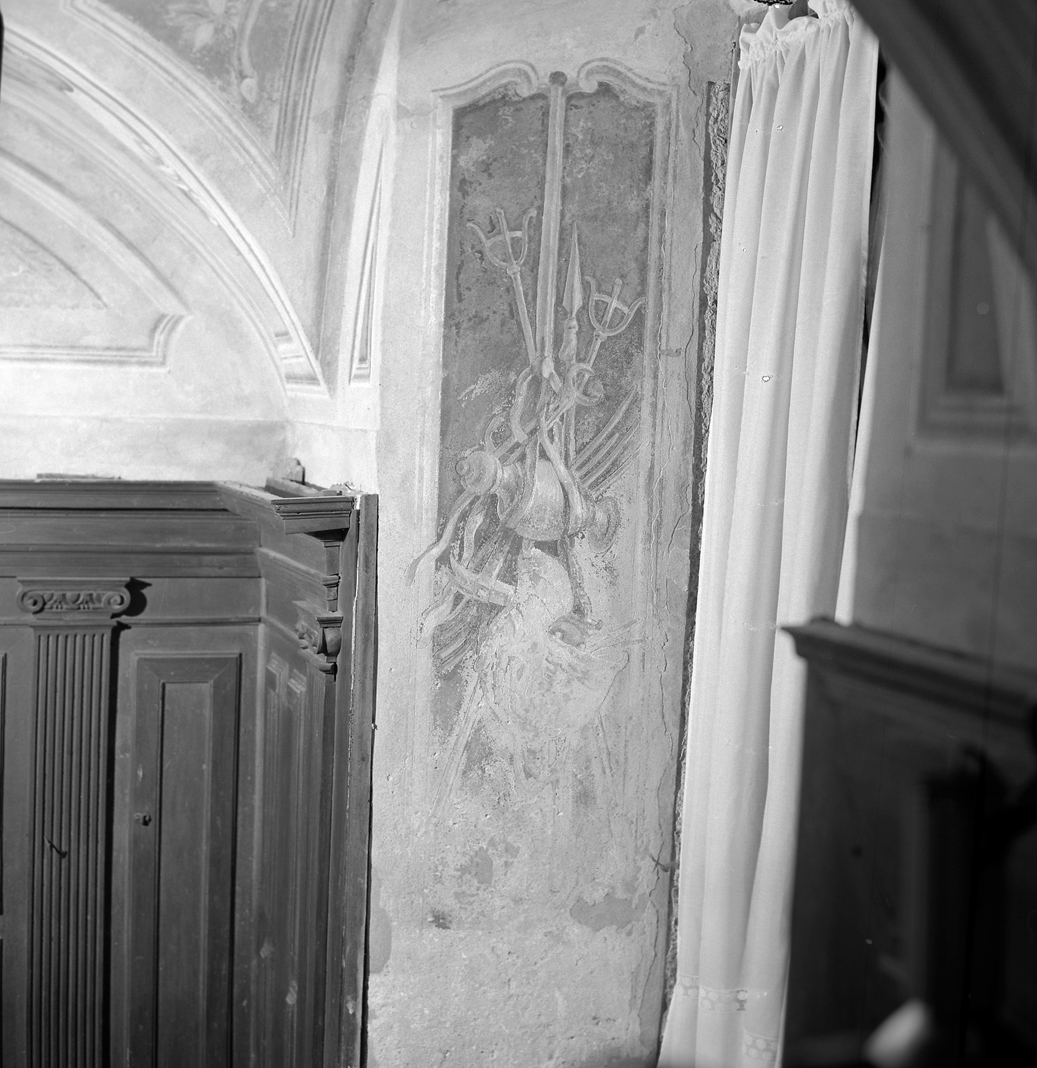 simboli e strumenti della passione (dipinto, elemento d'insieme) di Fontebasso Francesco (metà sec. XVIII)