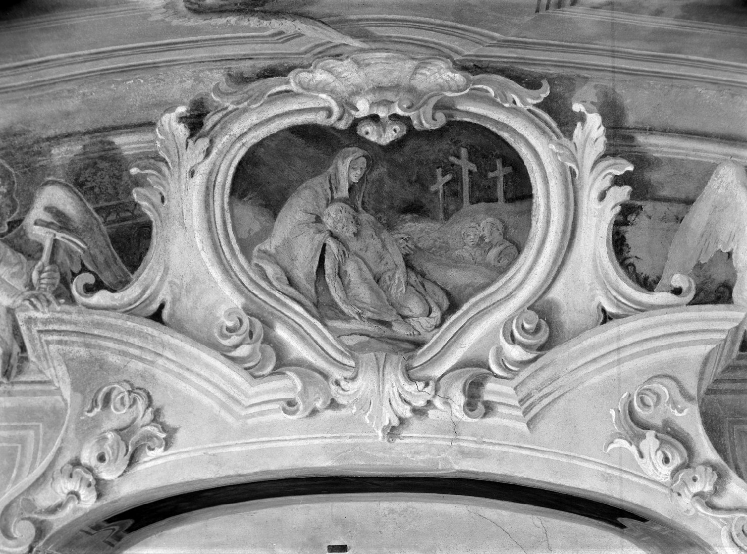 Madonna Addolorata con Cristo morto (dipinto, elemento d'insieme) di Fontebasso Francesco (metà sec. XVIII)