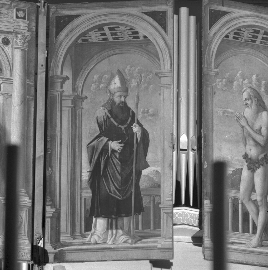 San Giovanni Crisostomo (anta d'organo, elemento d'insieme) di Mansueti Giovanni (fine/inizio secc. XV/ XVI)