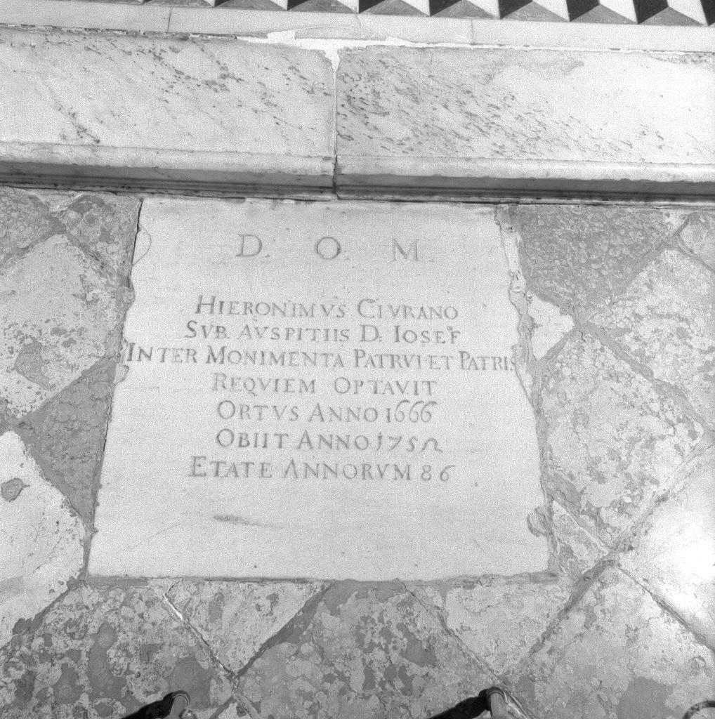 lapide tombale - ambito veneziano (sec. XVIII)