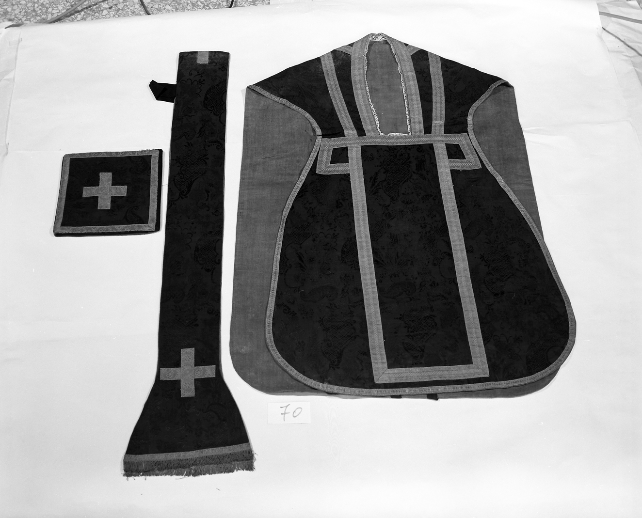 paramento liturgico, insieme - manifattura italiana (fine/inizio secc. XVIII/ XIX)