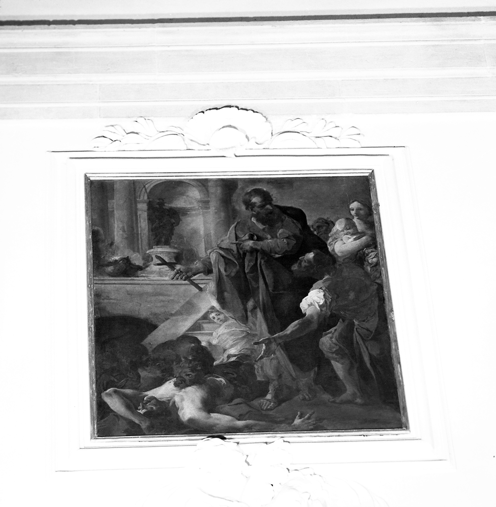 San Giacomo il minore riceve il pane da Gesù risorto (?) (dipinto) di Bambini Nicolò (sec. XVII)