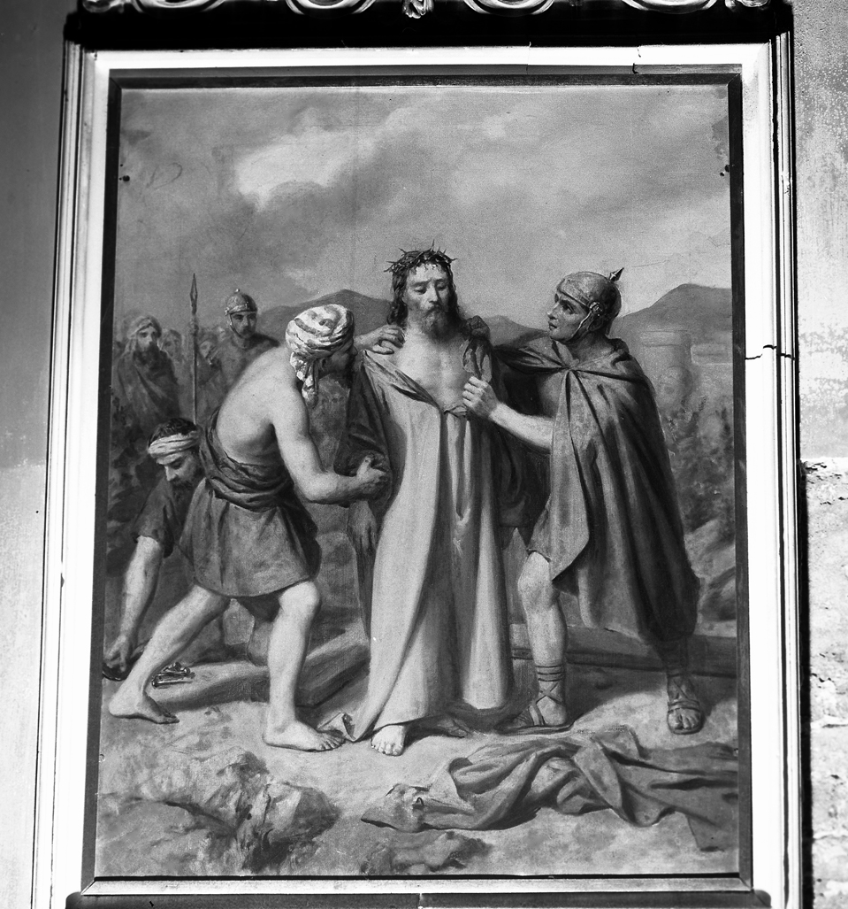 stazione X: Gesù spogliato e abbeverato di fiele (Via Crucis, elemento d'insieme) - bottega veneta (sec. XVI)