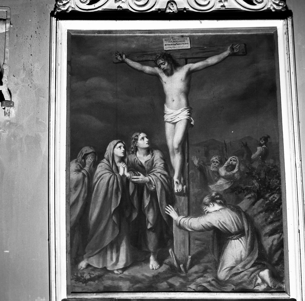stazione XII: Gesù innalzato e morto in croce (Via Crucis, elemento d'insieme) - bottega veneta (sec. XVI)