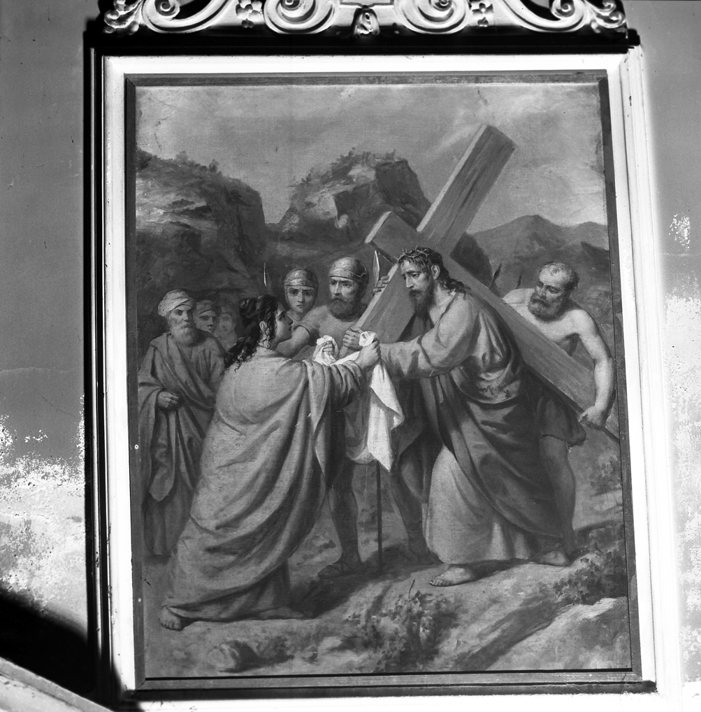 stazione VI: Gesù asciugato dalla Veronica (Via Crucis, elemento d'insieme) - bottega veneta (sec. XVI)