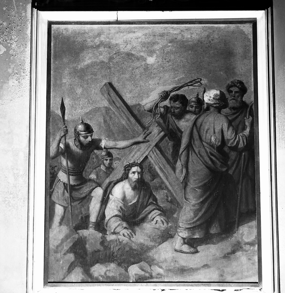 stazione VII: Gesù cade sotto la croce la seconda volta (Via Crucis, elemento d'insieme) - bottega veneta (sec. XVI)