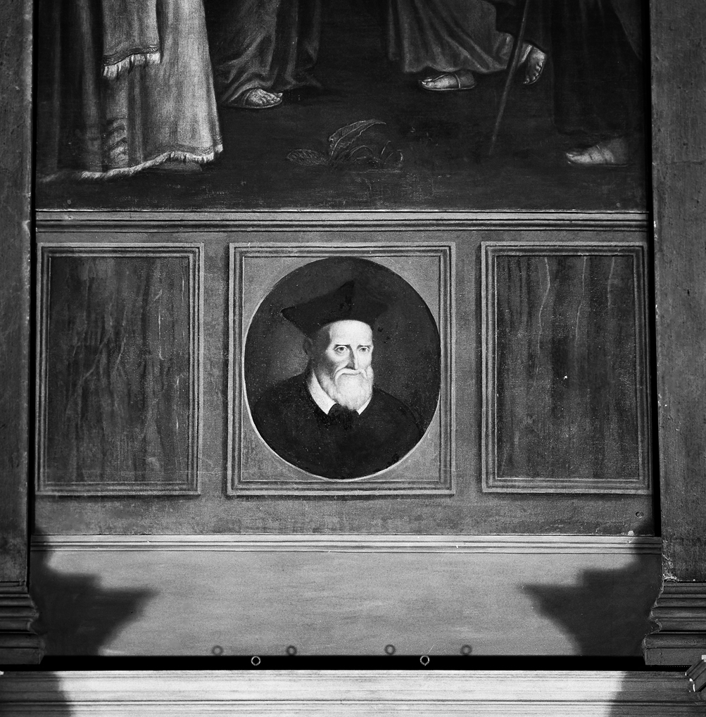 ritratto a mezza figura di prelato (dipinto) - bottega veneta (sec. XVII)