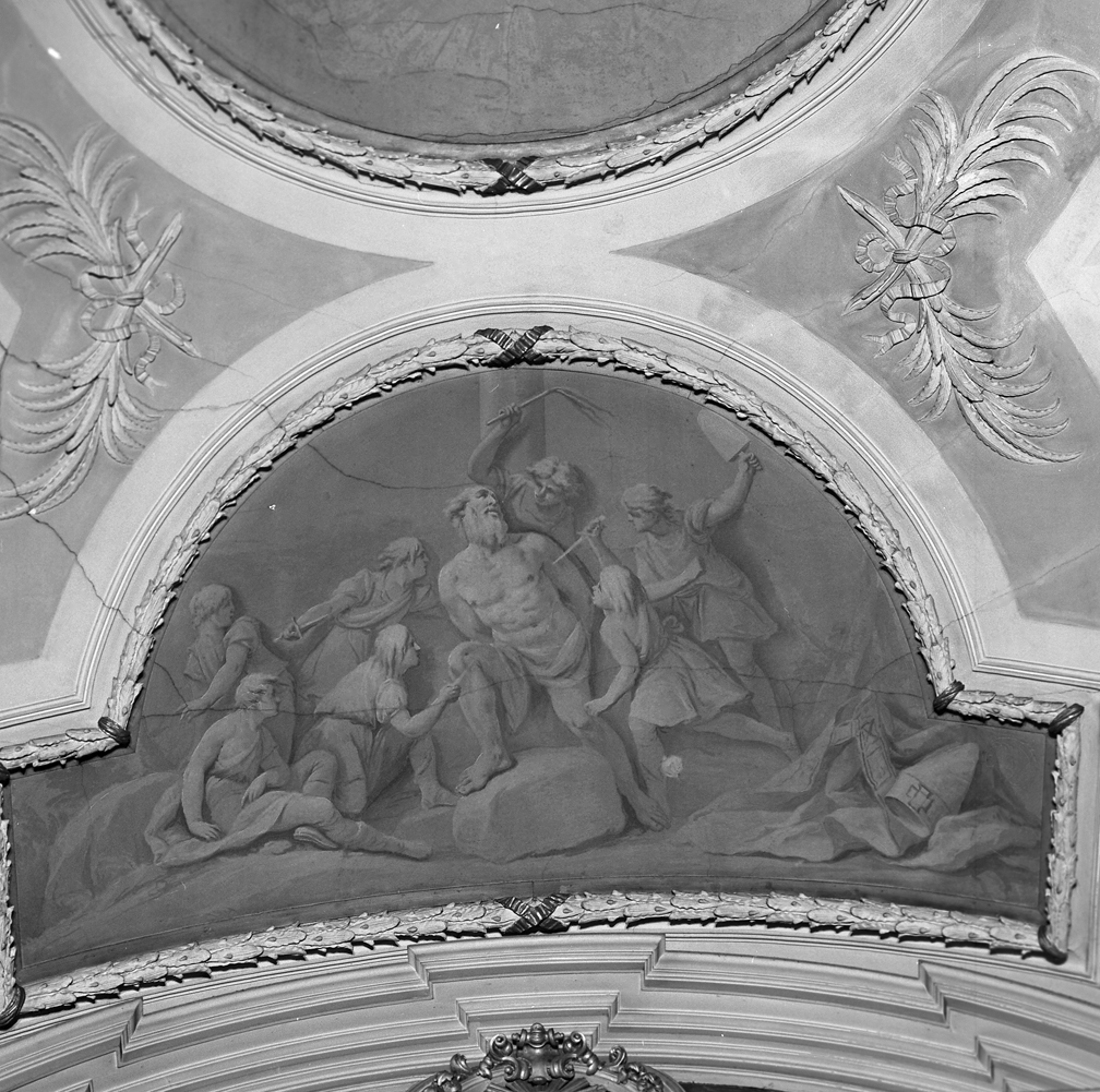 martirio di San Cassiano (dipinto, elemento d'insieme) - bottega veneta (sec. XVII)