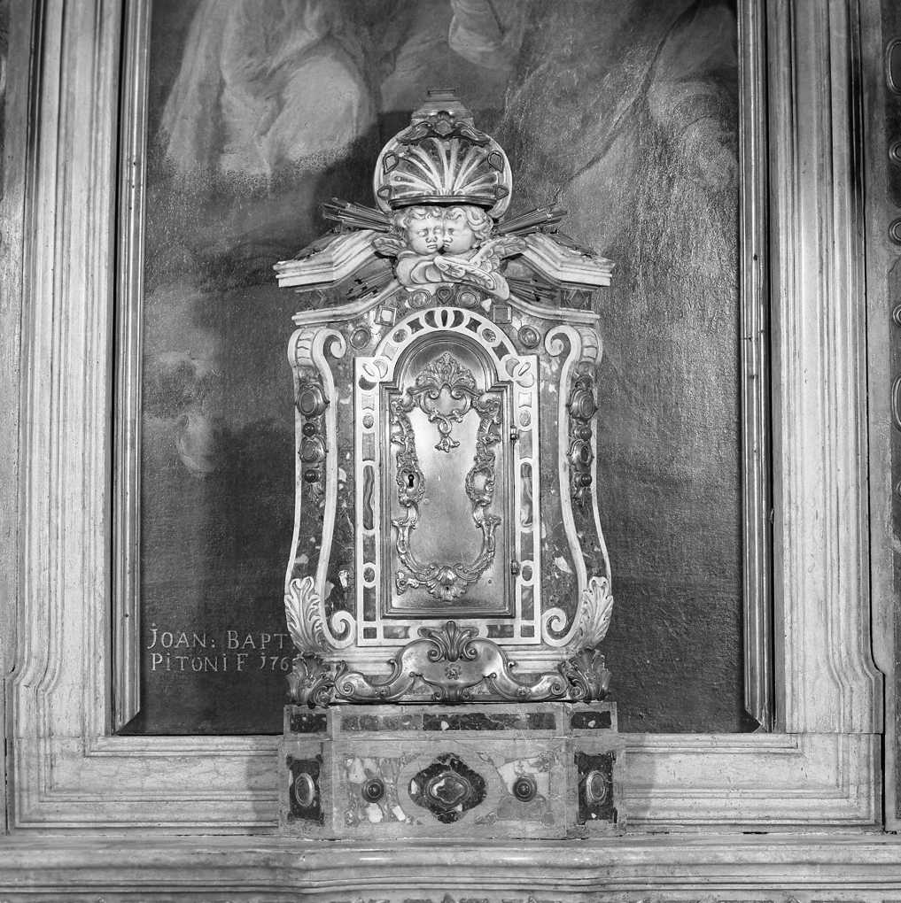 tabernacolo - a frontale architettonico, elemento d'insieme - bottega veneziana (sec. XVIII)
