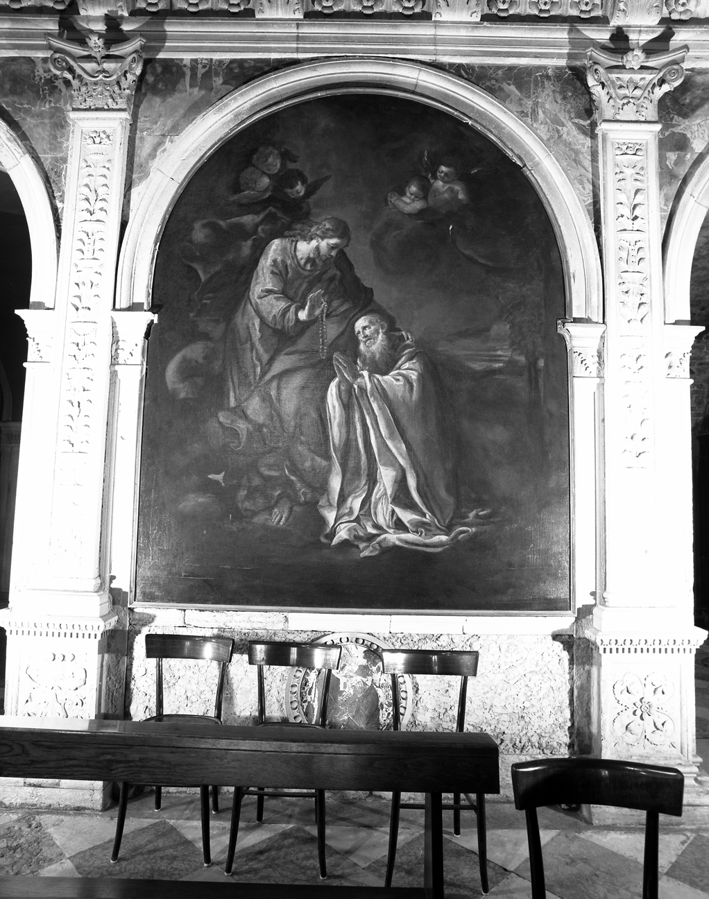 Apparizione di Cristo al camaldolese Michele Pini (dipinto) di Bono Ambrogio (sec. XVII)