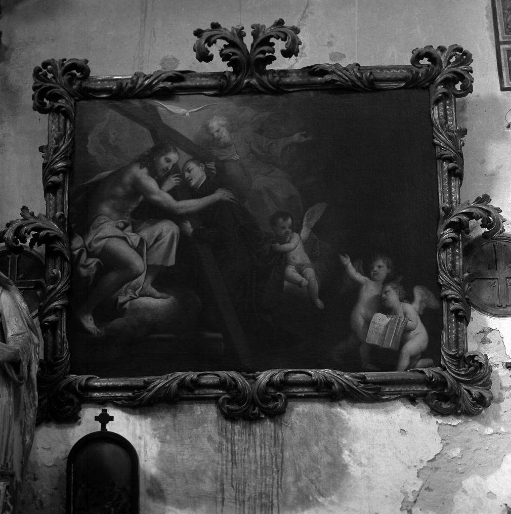 La Trinità e Sant'Ignazio di Loyola (dipinto) di Lazzarini Gregorio (sec. XVII)