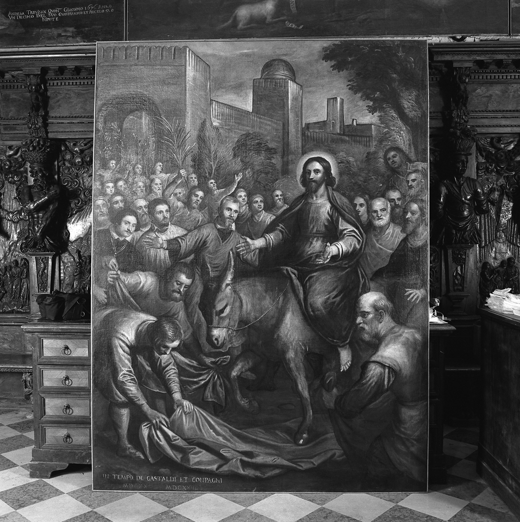 entrata di Cristo in Gerusalemme (dipinto) di Robusti Domenico detto Domenico Tintoretto (attribuito) (sec. XVII)