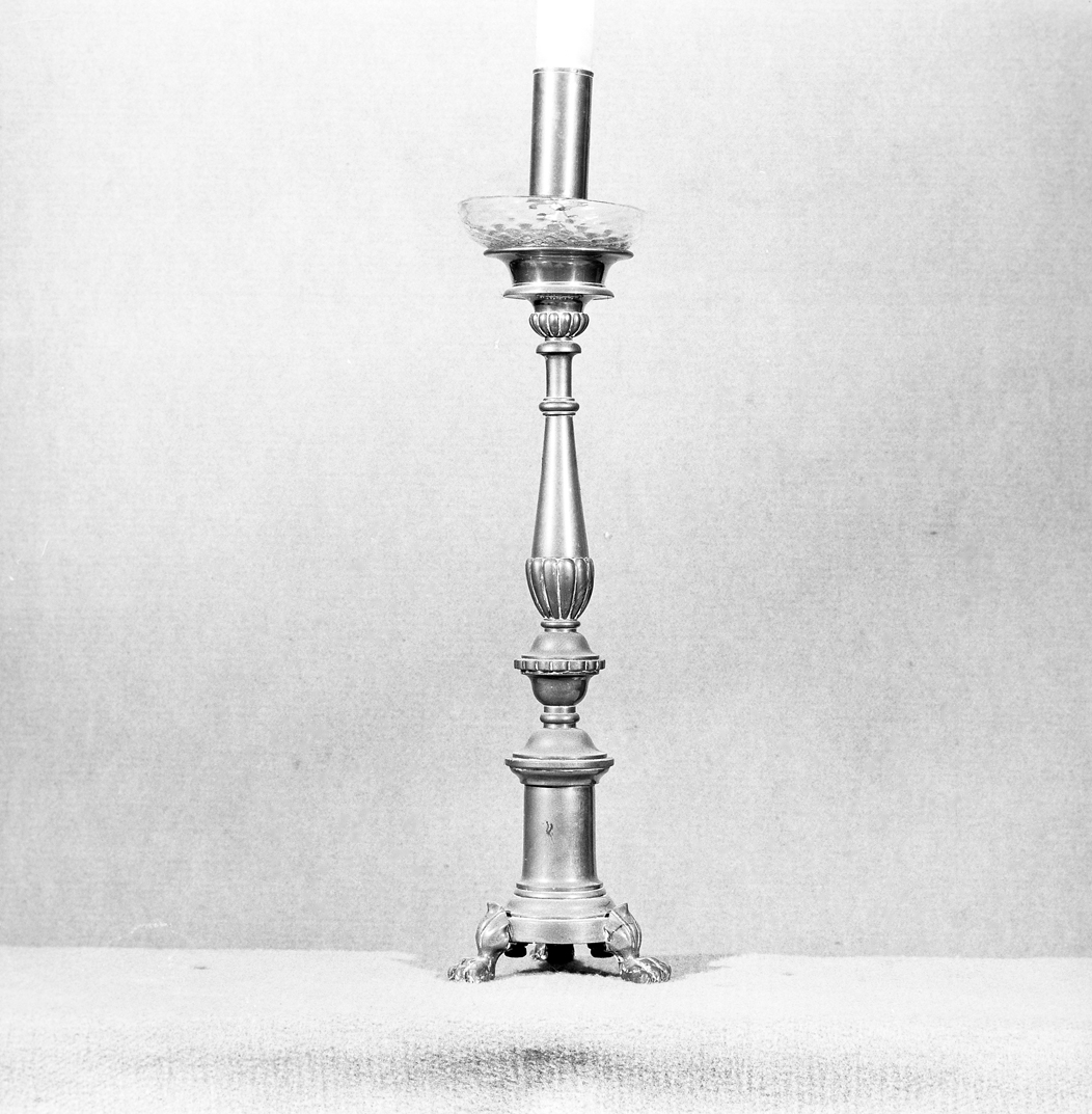 candeliere d'altare - ambito veneto (fine/inizio secc. XIX/ XX)