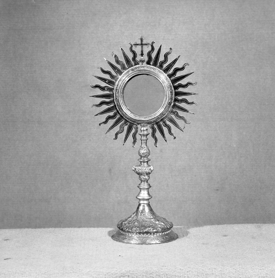 ostensorio - a raggiera - ambito veneto (primo quarto sec. XX)