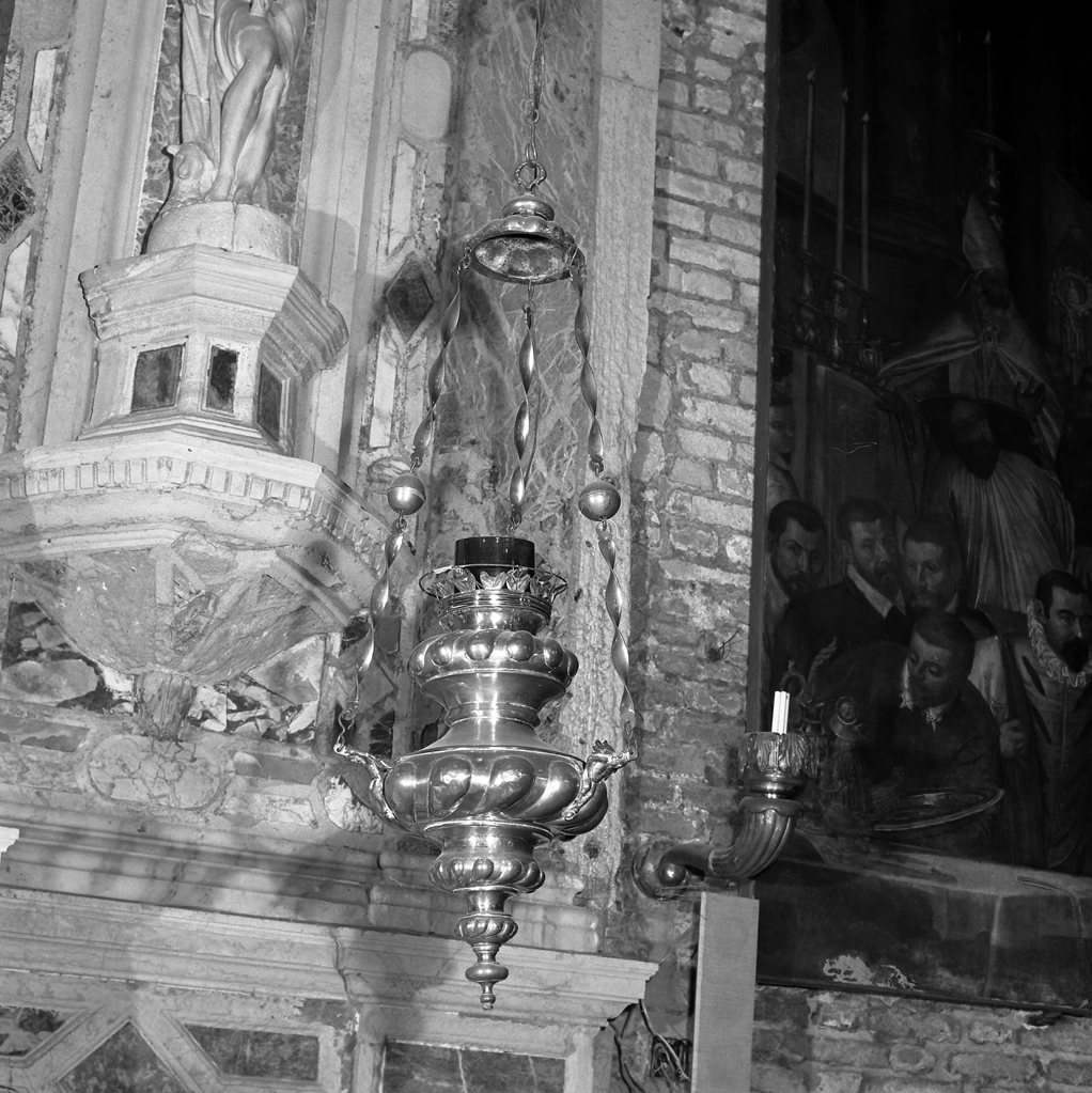 lampada pensile - ambito veneto (fine/inizio secc. XIX/ XX)