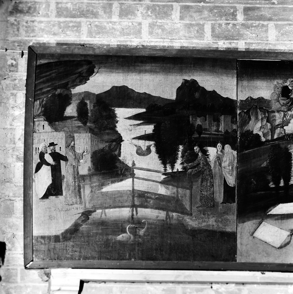 San Raffaele Arcangelo e Tobiolo (dipinto, elemento d'insieme) di Bastiani Lazzaro (scuola) (seconda metà sec. XV)